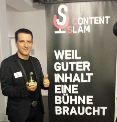 Zweiter Platz Content Slam Düsseldorf Business Events